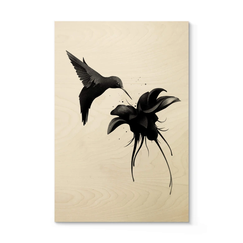 Houten Poster - Ireland - Hummingbird 