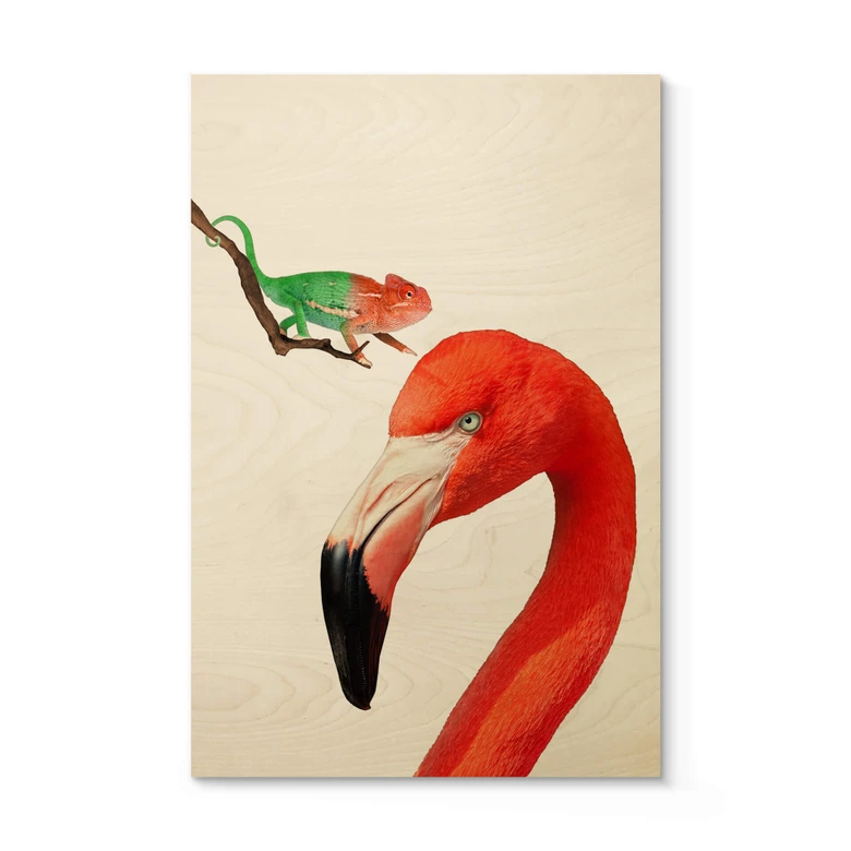 Holzbild Loose - Colorful Friends 