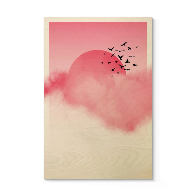 Tableau en bois Nordic Creators - Pink Sunshine 