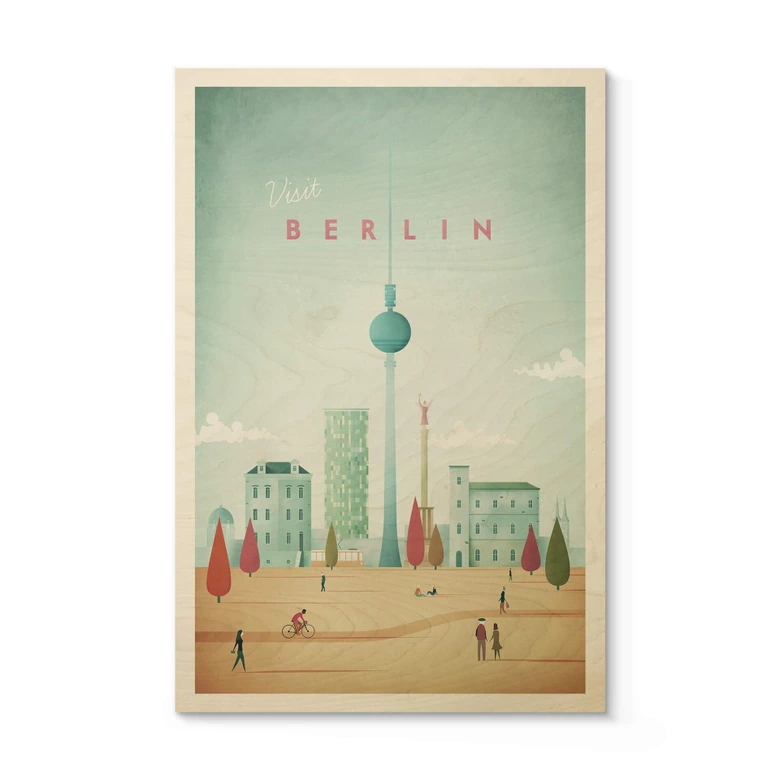 Houten Poster Rivers - Berlin 