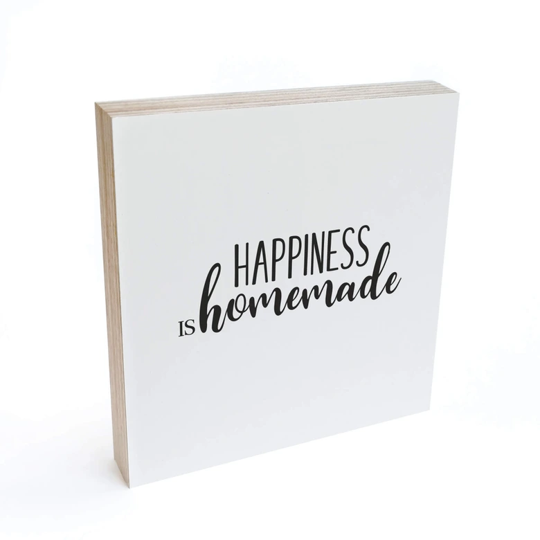 Houten Decoratieblok - Happiness is Homemade 02 