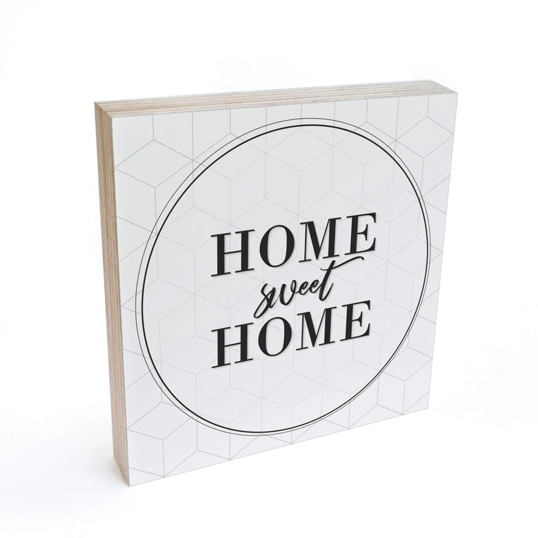 Bloc en bois à poser - Home sweet home 