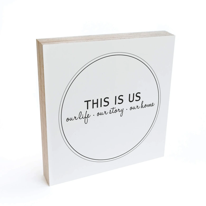 Houten Decoratieblok This is us 