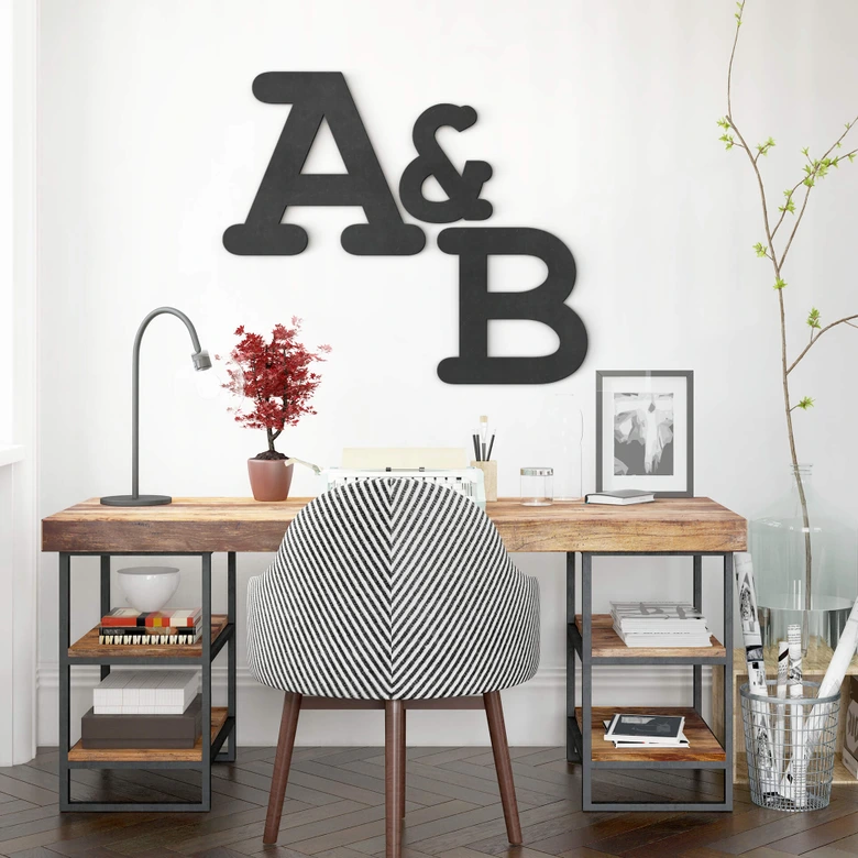 MDF Decoratieletters - lettertype Courier 