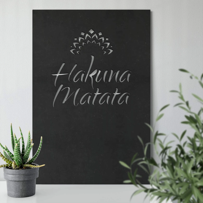 MDF - Holzdeko Hakuna Matata mit Blume 