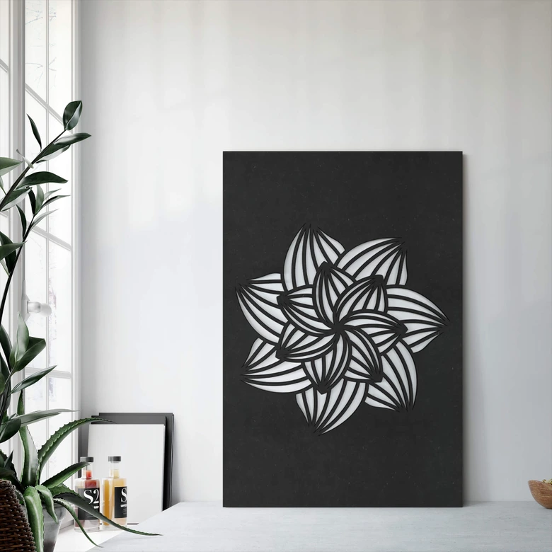 MDF - Holzdeko Mandala Blume 