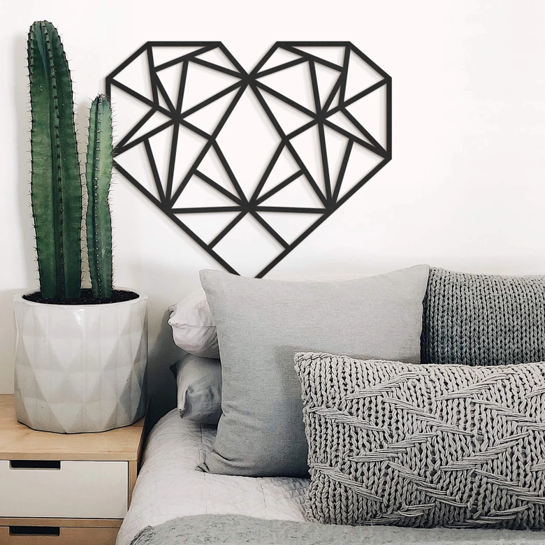 MDF - Holzdeko Origami Herz 