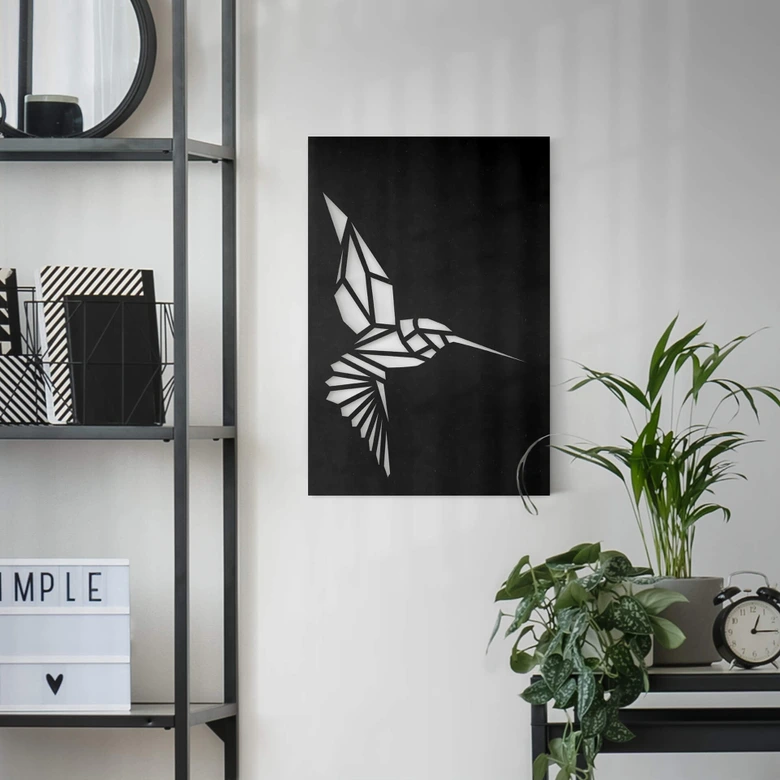 MDF Decoratie Origami Kolibrie 