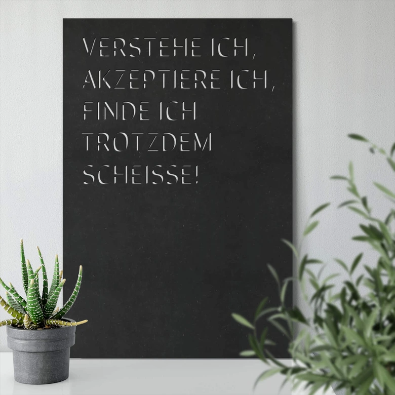 MDF - Holzdeko Verstehe ich, akzeptiere ich, find ich trotzdem scheiße 