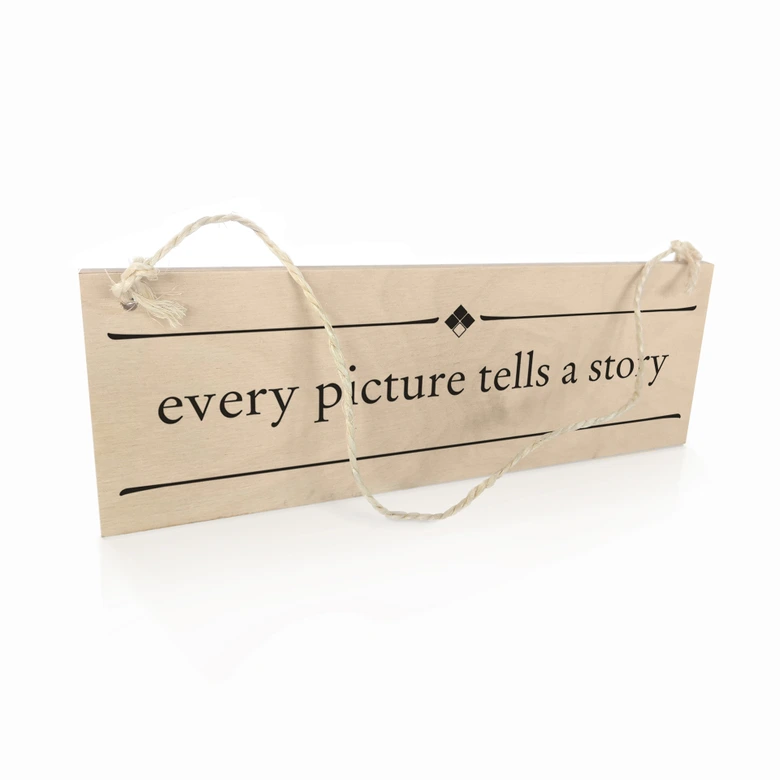 Targa in legno - Every picture tells a story 