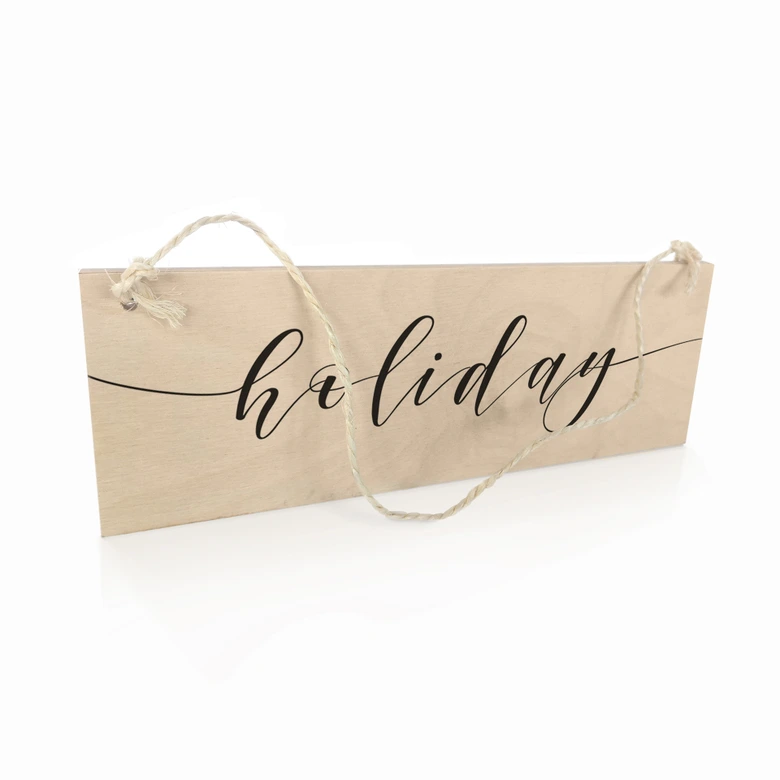 Holzschild Holiday 