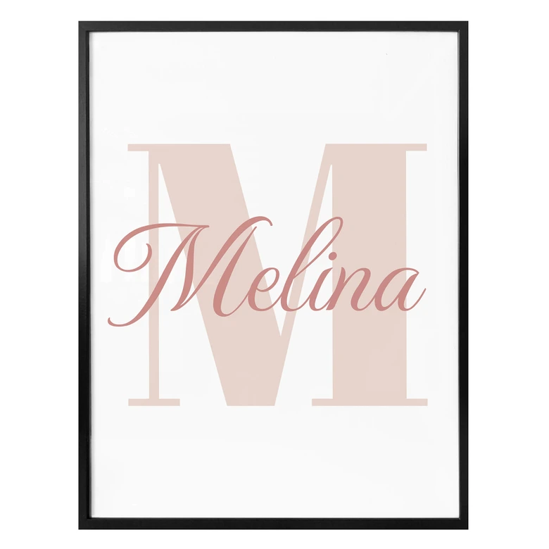 Personalisiertes Poster Initialen Klassisch 