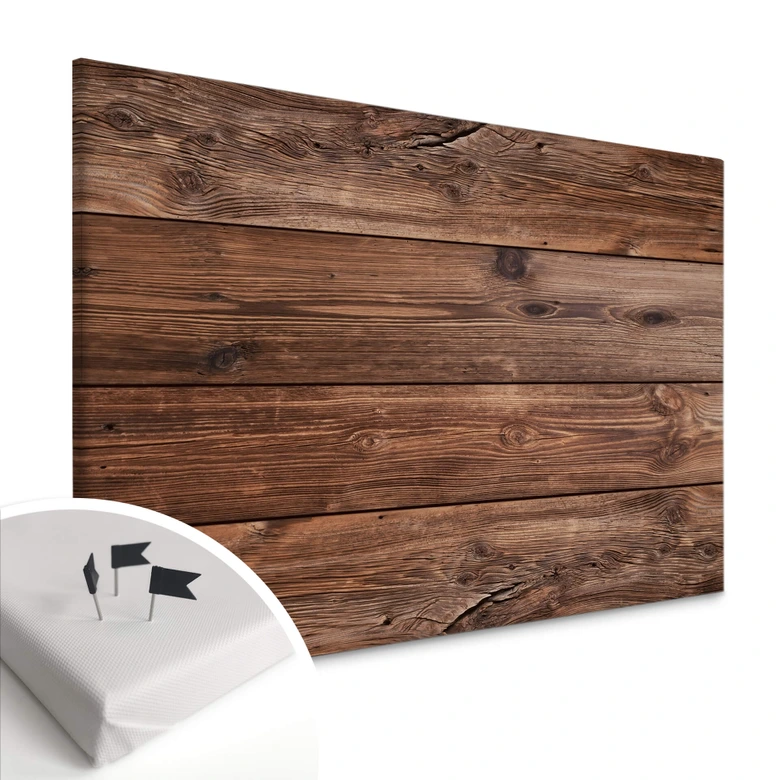 Canvas Prikbord - Houten Panelen 