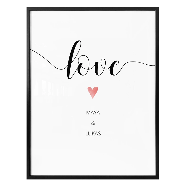 Personalisiertes Poster Love Herz 