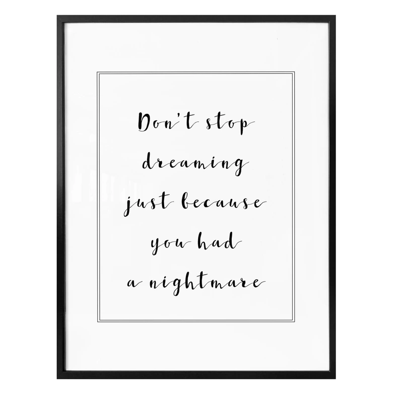 Poster Don't stop dreaming 