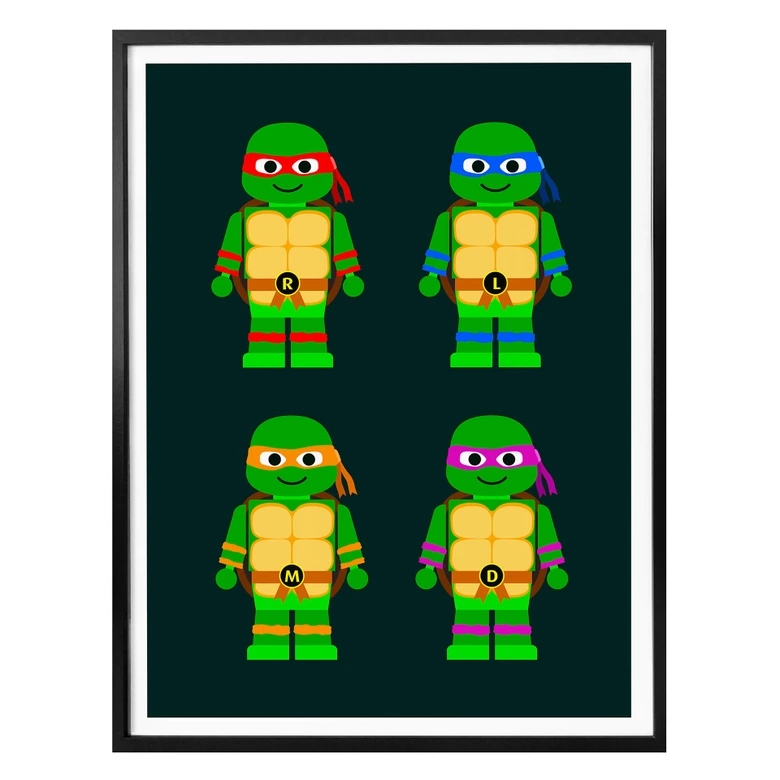 Poster Gomes - Teenage Mutant Ninja Turtles Spielzeug 