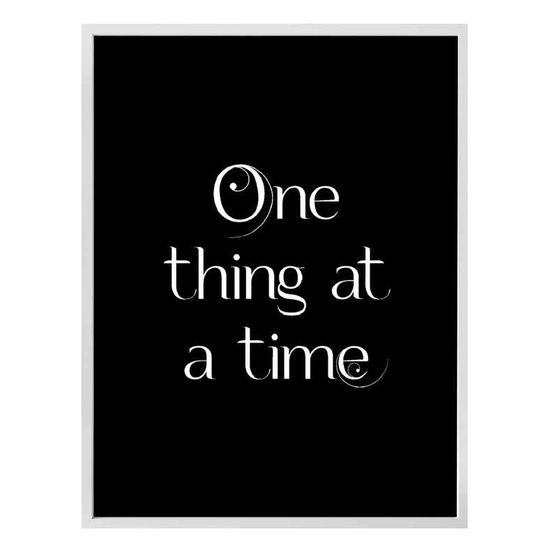 Póster Una cosa a la vez 
