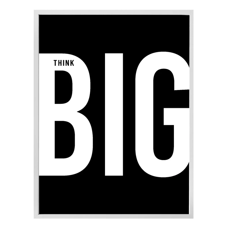 Poster Think big - black 