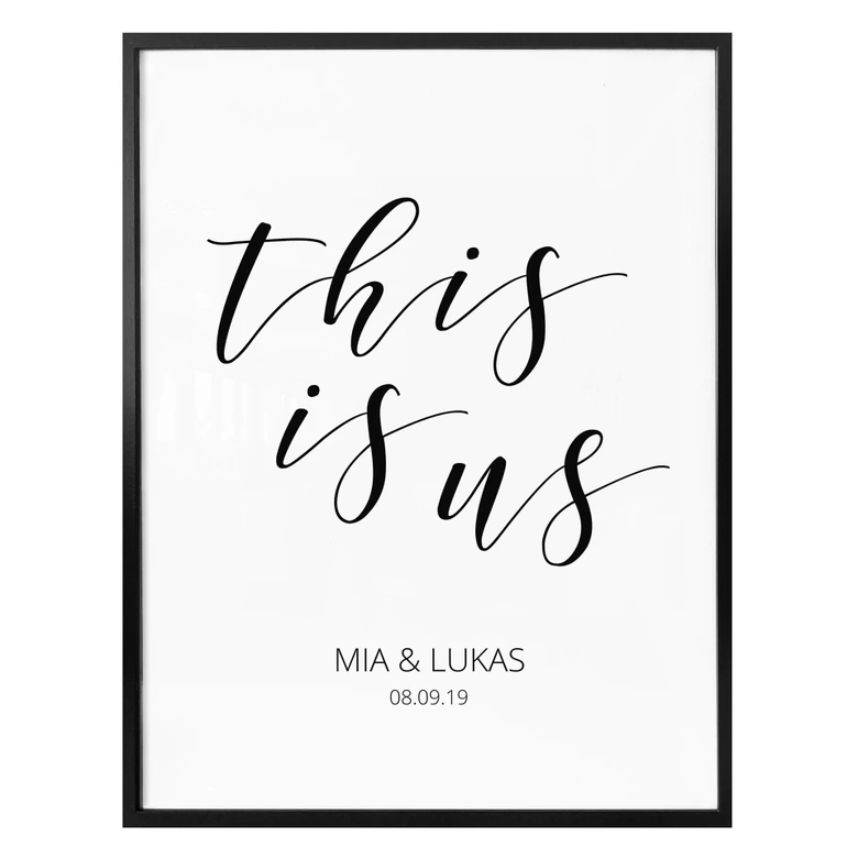 Poster This is Us + Gepersonaliseerde Tekst 