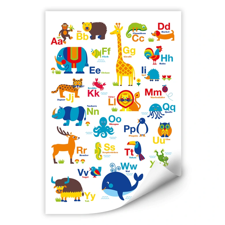 Wallprint byGraziela - ABC Tiere 