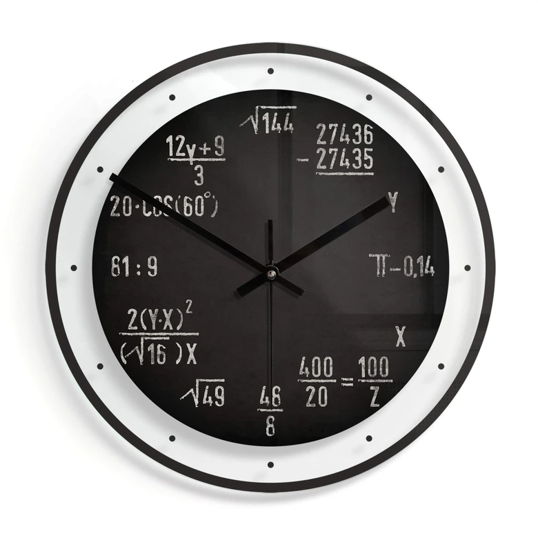 Horloge murale en verre - Formules  