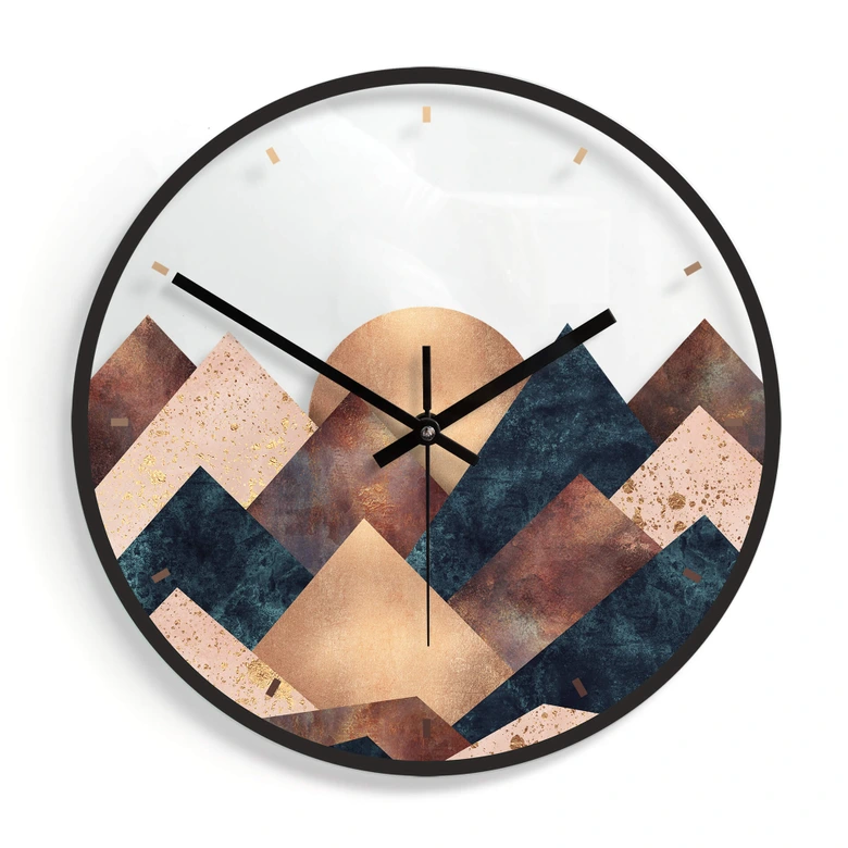 Wanduhr aus Glas - Fredriksson - Herbst in den Bergen - Ø 30 cm - B-Ware 