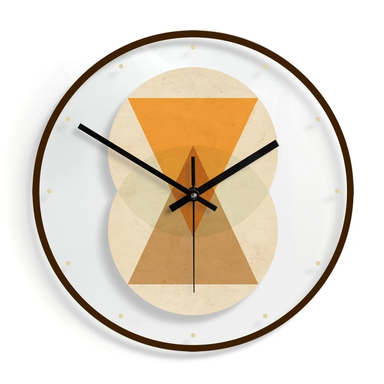 Horloge murale en verre - Nouveauprints - Cercles et triangles 