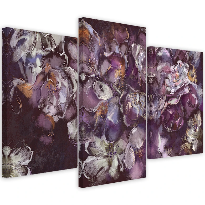 Leinwandbild 3 teilig, Iris Blume 