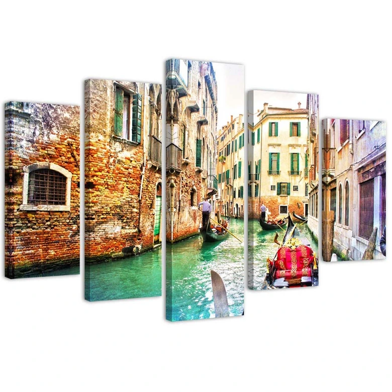 Leinwandbild 5 teilig, Venedig Stadt Italien 