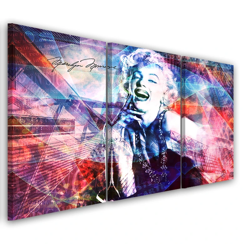 3-delt lærredstryk, Marilyn Monroe 