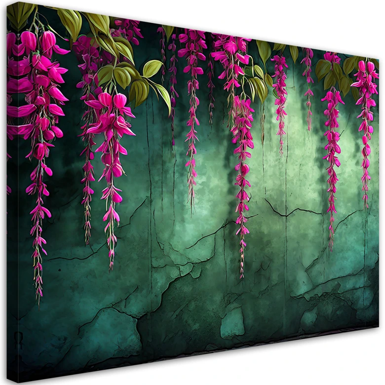 Leinwandbild, Hängende Blumen 