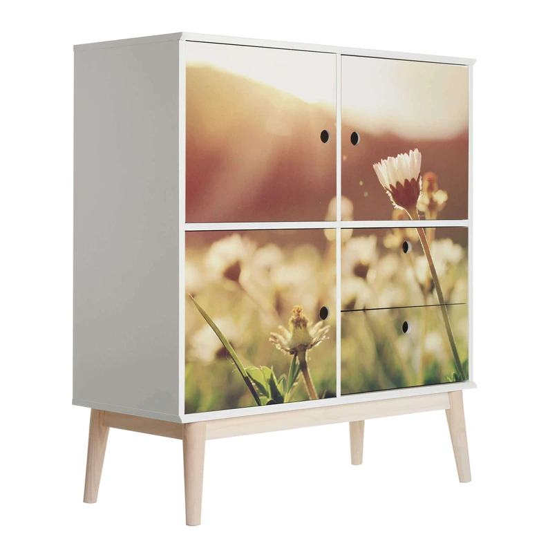 Okleiny meblowe, folia dekoracyjna - do wycierania - stokrotki w słońcu 