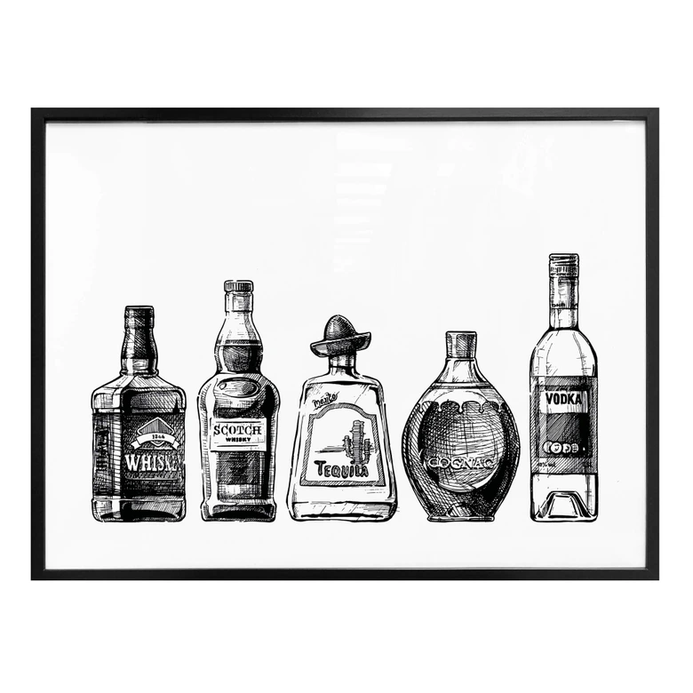 Poster Five bottles of fun 