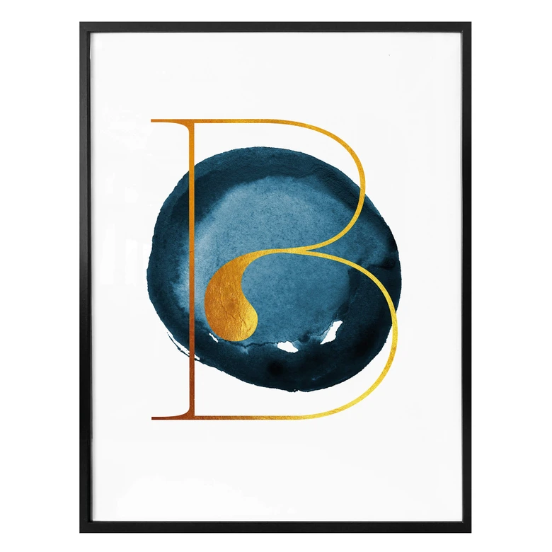 Poster – Een Gouden letter B 