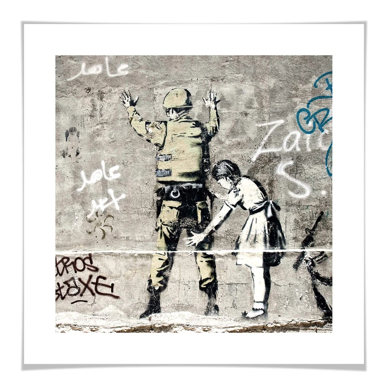 Poster Banksy - Das Mädchen und der Soldat 