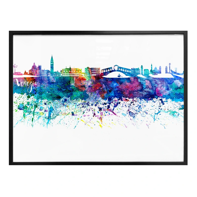 Poster Bleichner - Venedig Aquarell Skyline 
