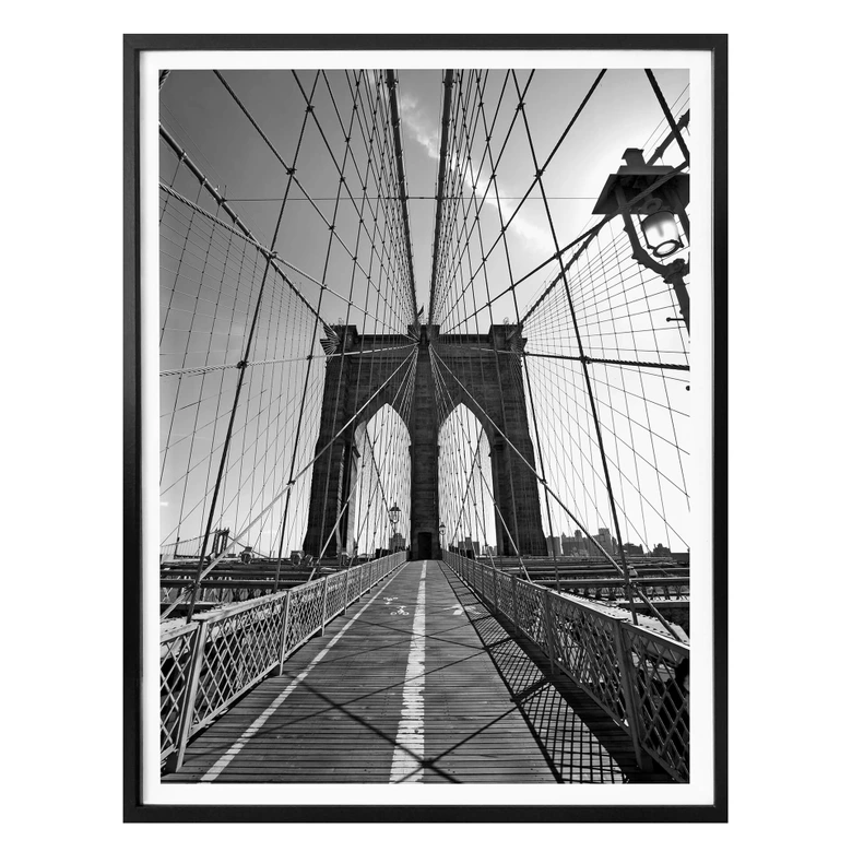 Póster Perspectiva del puente de Brooklyn 