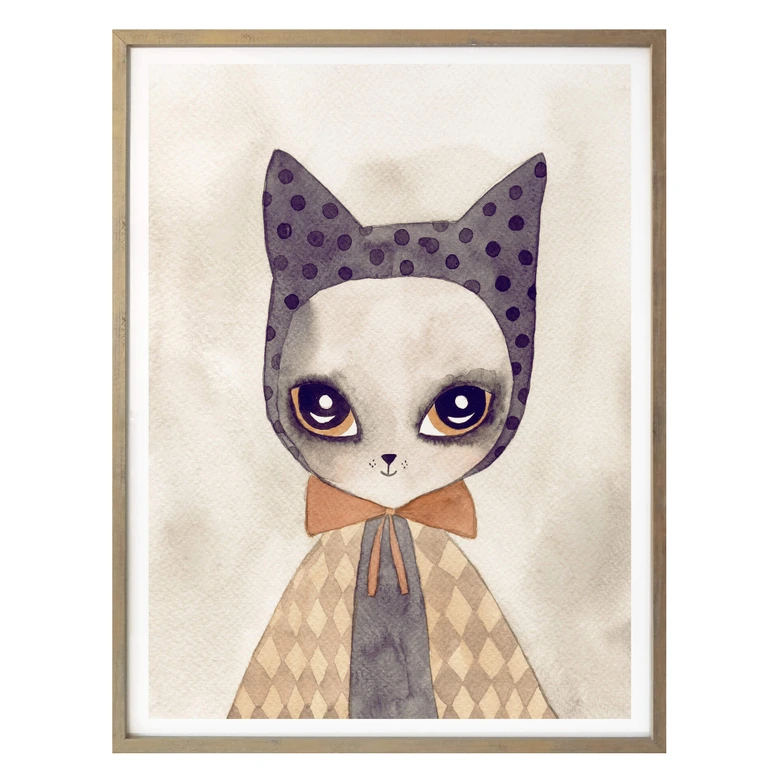 Plakat z kotem karnawałowym 