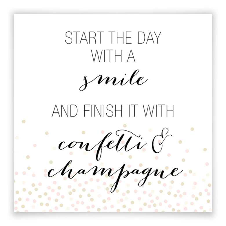 Poster Confetti & Cream - Start the day with a smile 