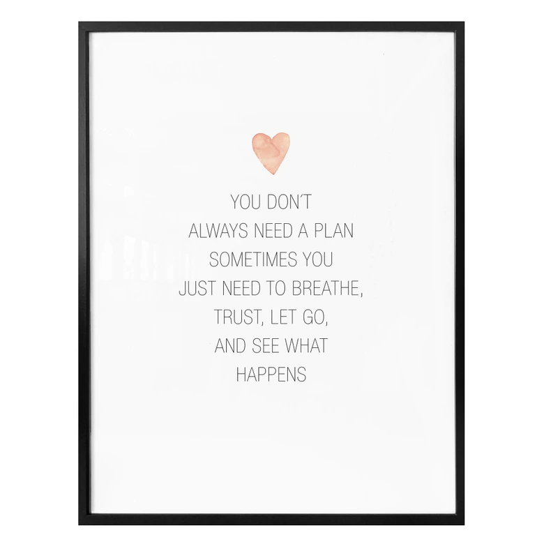 Poster Confetti & Cream - You don't always need a plan 