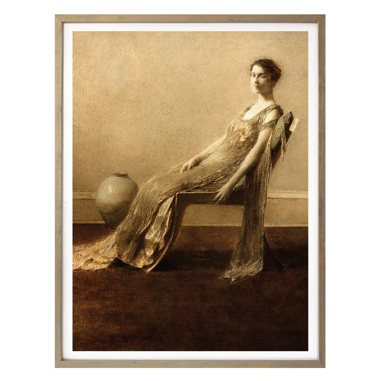 Poster - Dewing - Grün und Gold 