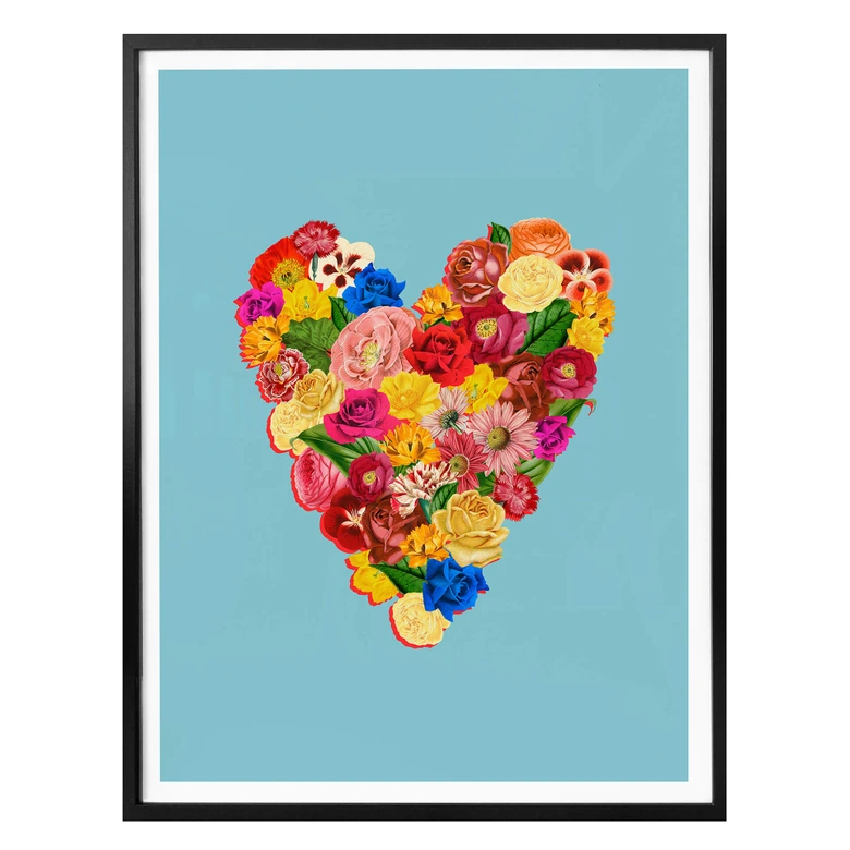 Poster Frida Floral Studio - Heart Floral 