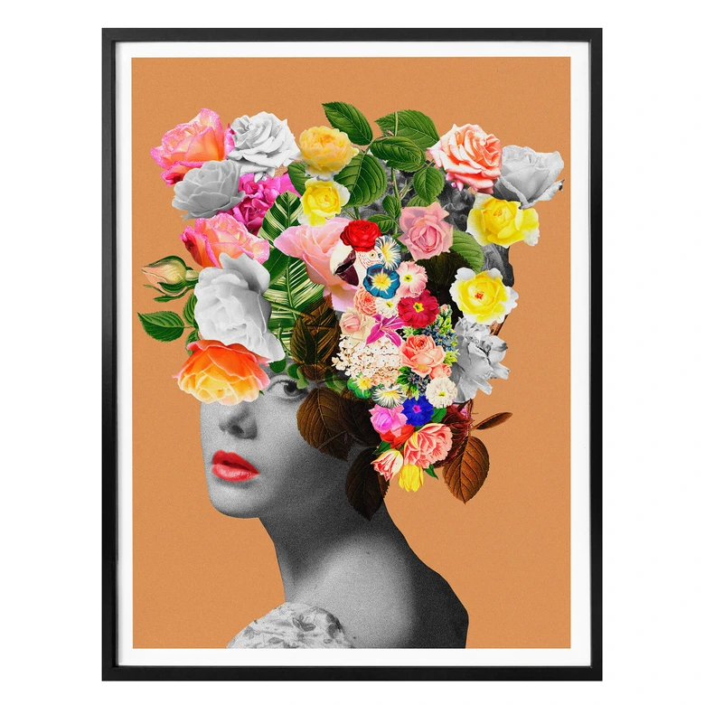 Plakat Frida Floral Studio - Pomarańczowa Dama 