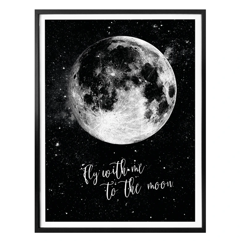 Poster Fly with me to the Moon 