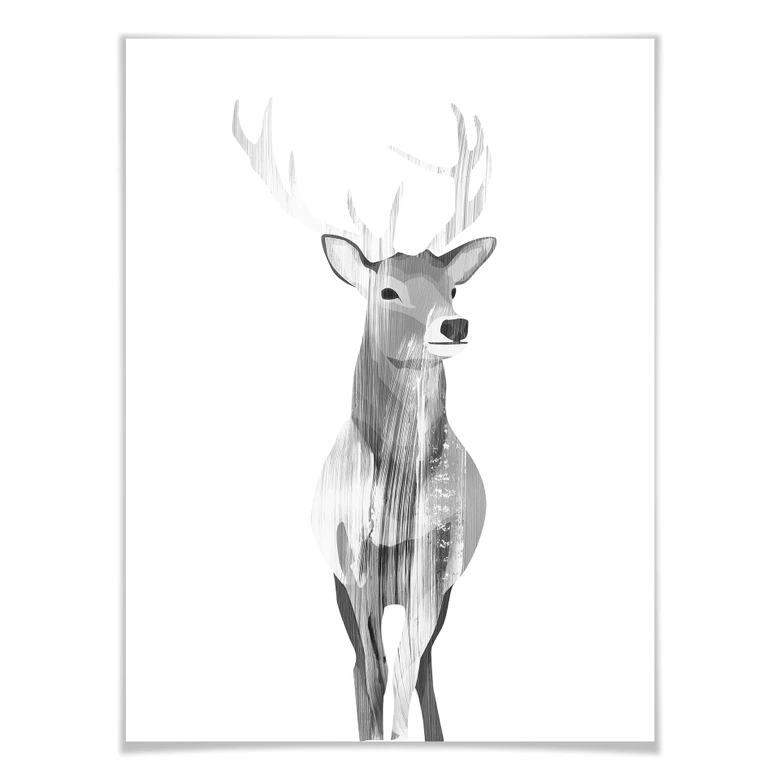 Poster Goed Blauw - Der Hirsch 