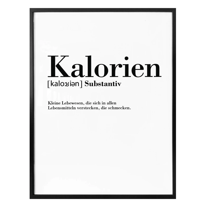 Poster Grammatik - Kalorien 