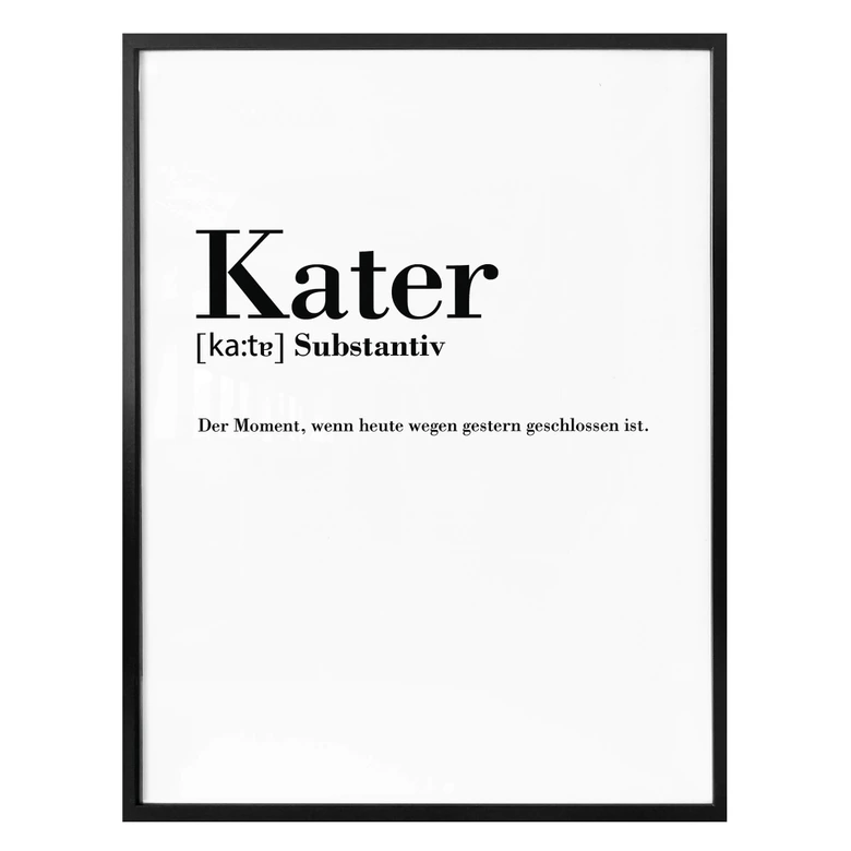 Poster Grammatik - Kater  