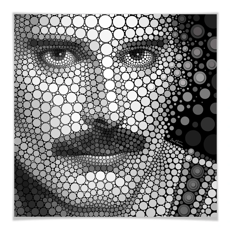 Poster Ben Heine - Circlism: Freddie Mercury 