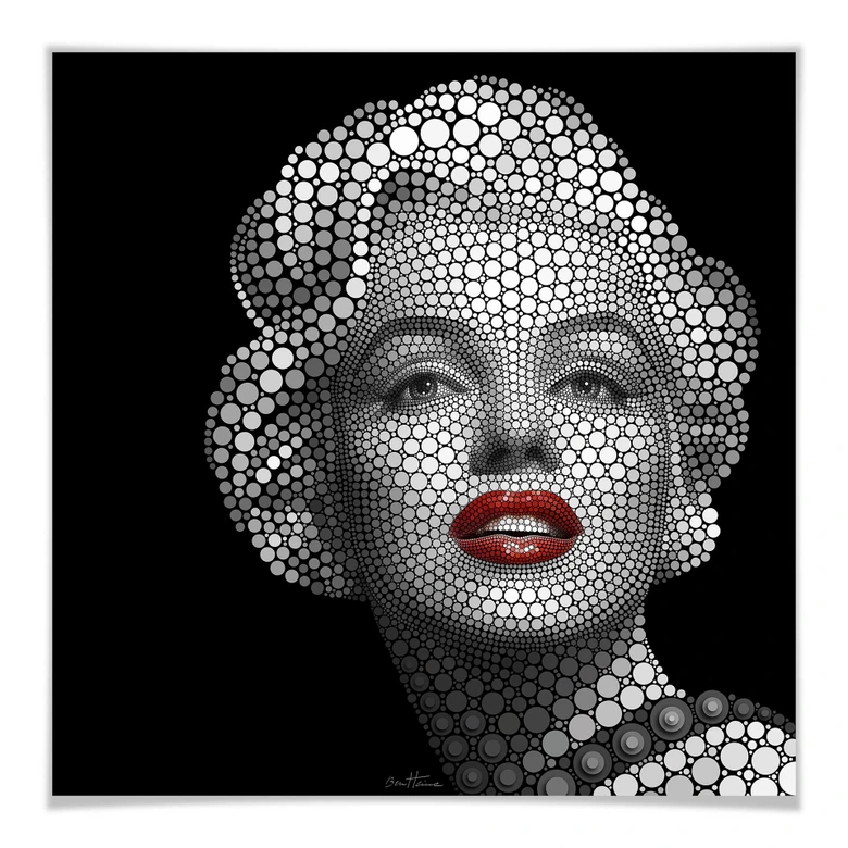 Poster Ben Heine - Circlism: Marilyn Monroe 