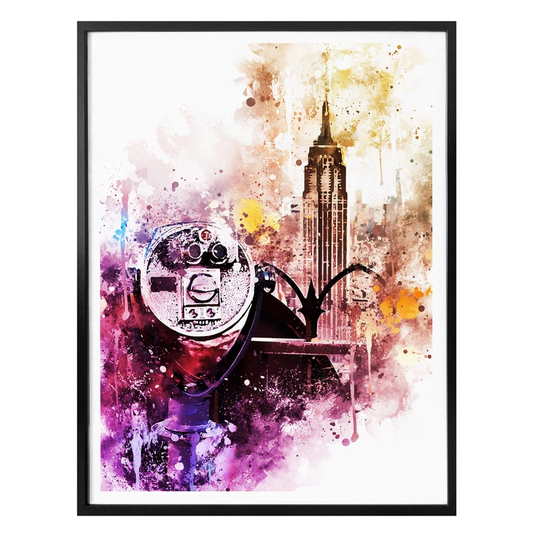 Poster Hugonnard - Watercolour New York View 